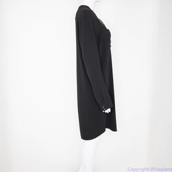 Ann Taylor black lace-up front long sleeves dress, size 6 - Picture 15 of 16